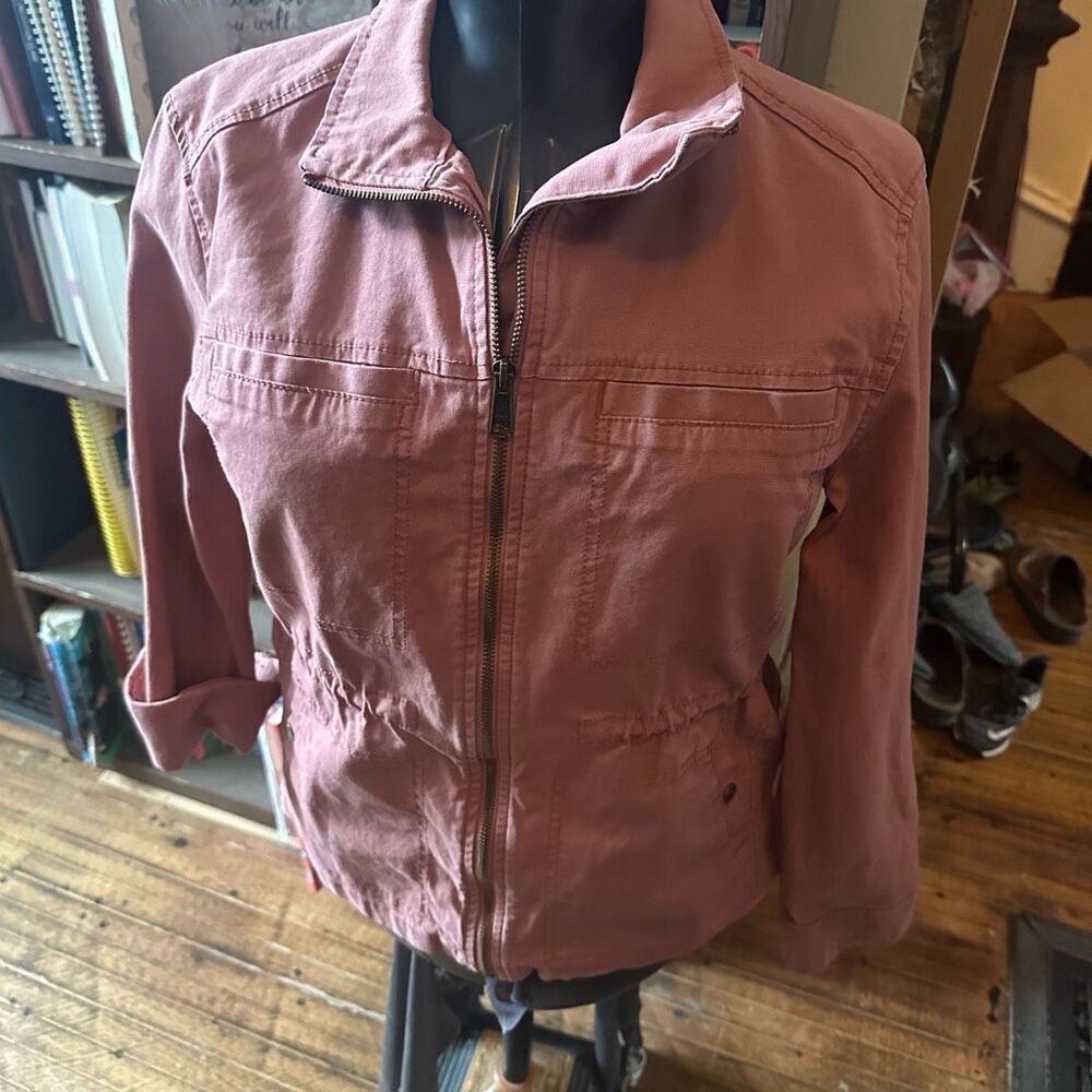 American Eagle washed pink Y2K drawstring utility jacket